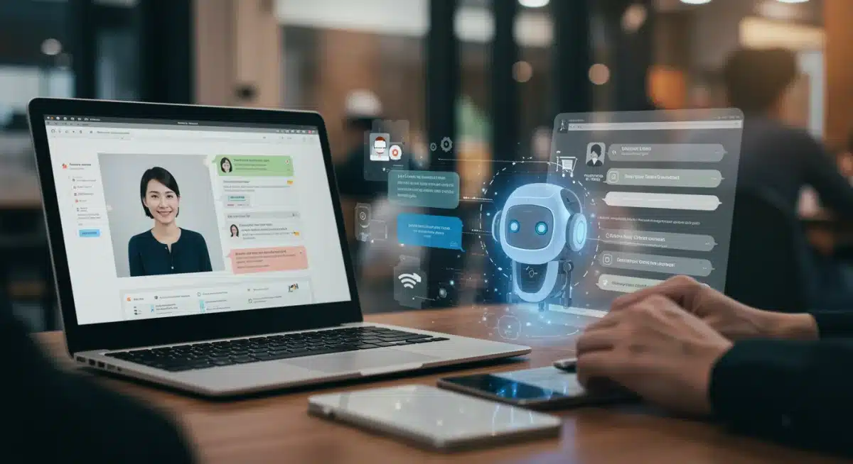 AI chatbot providing personalized customer service in e-commerce