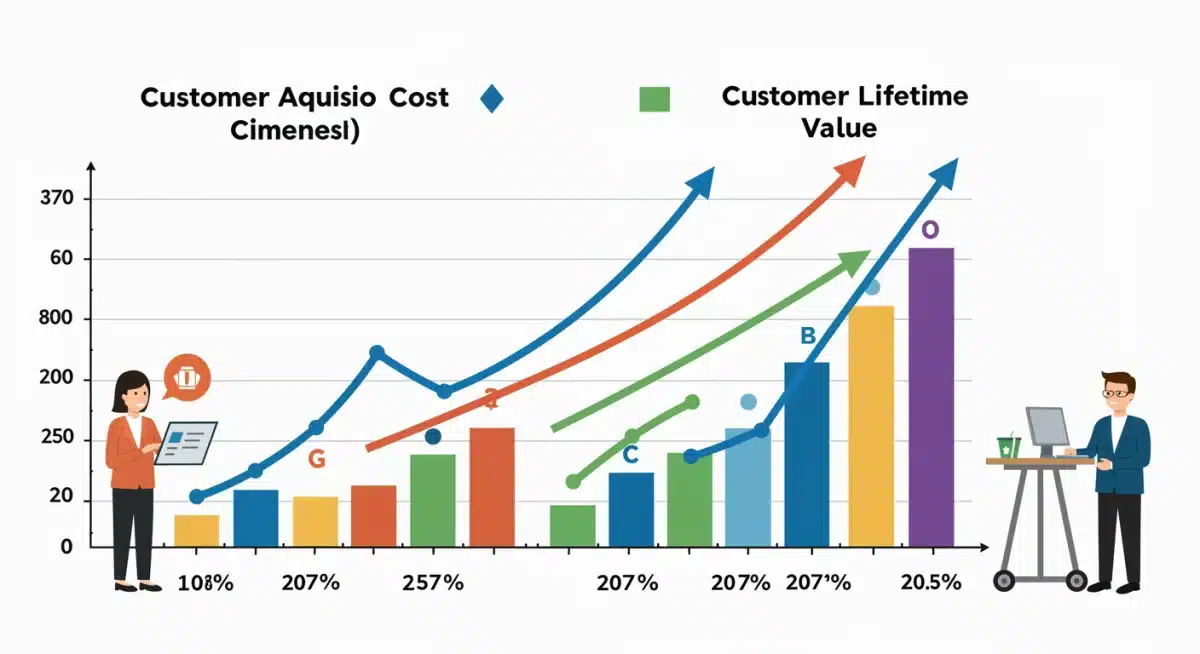 Infographic showing healthy CAC to CLTV ratio for e-commerce growth