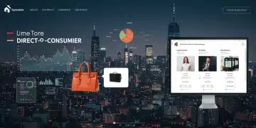 D2C Resurgence: 5 US E-commerce Trends for Brands in 2025 Modern D2C e-commerce platform showing growth trends and product displays