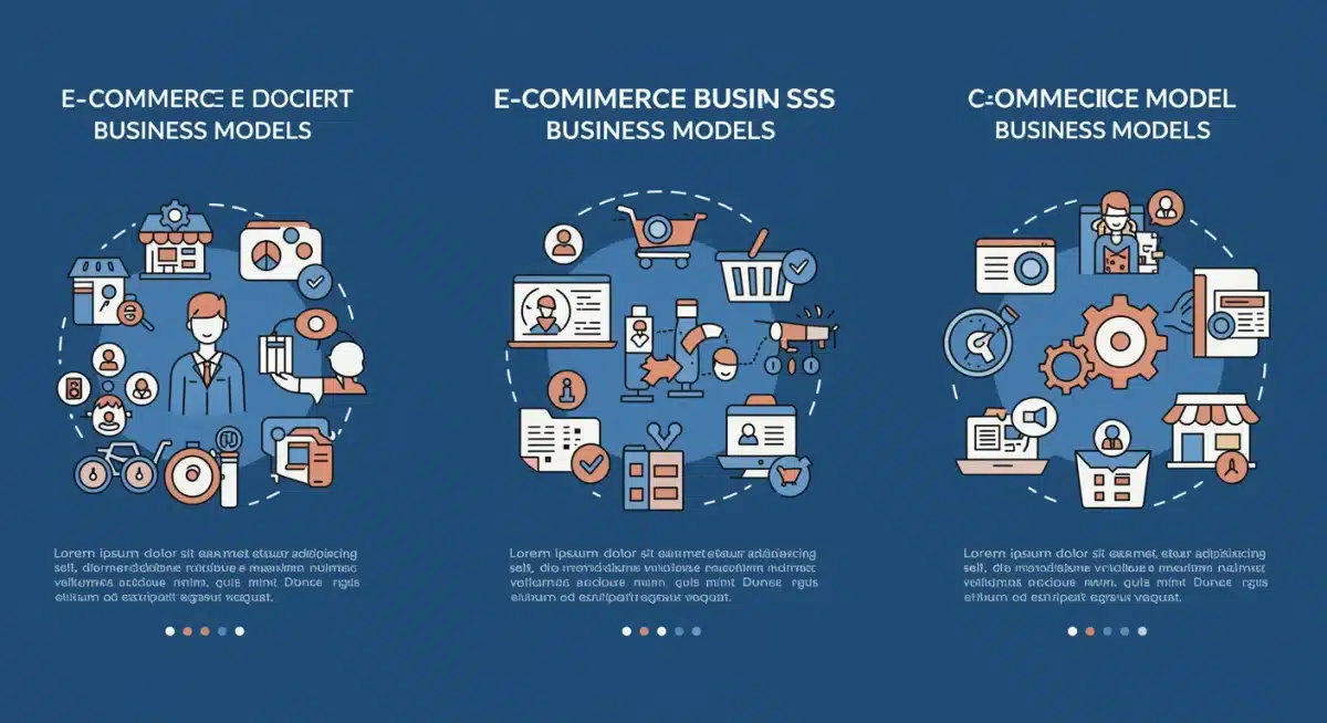 Infographic comparing three leading e-commerce business models