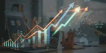 Etsy shop interface with glowing metrics and US map, symbolizing increased visibility for American sellers.