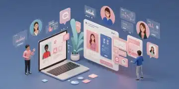 E-commerce Personalization: 3 Steps for Startups to Boost Conversions Futuristic e-commerce interface with personalized recommendations and happy customers