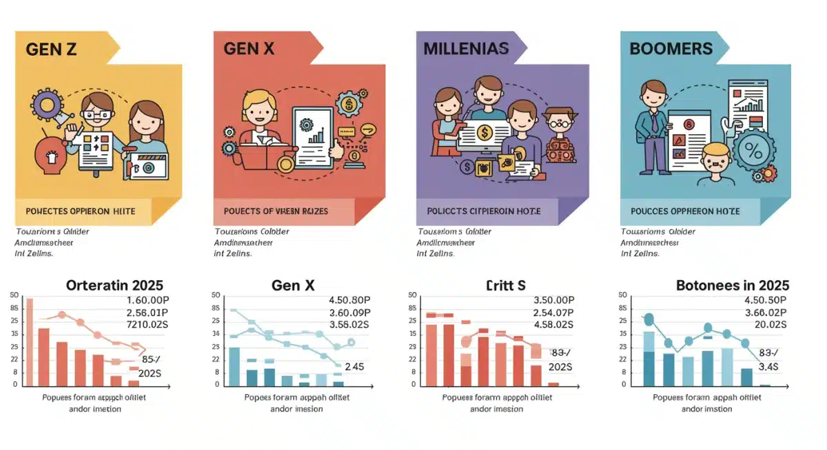 Infographic detailing US generational spending and digital engagement trends