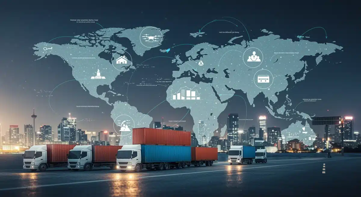 Global supply chain network with optimized logistics for e-commerce