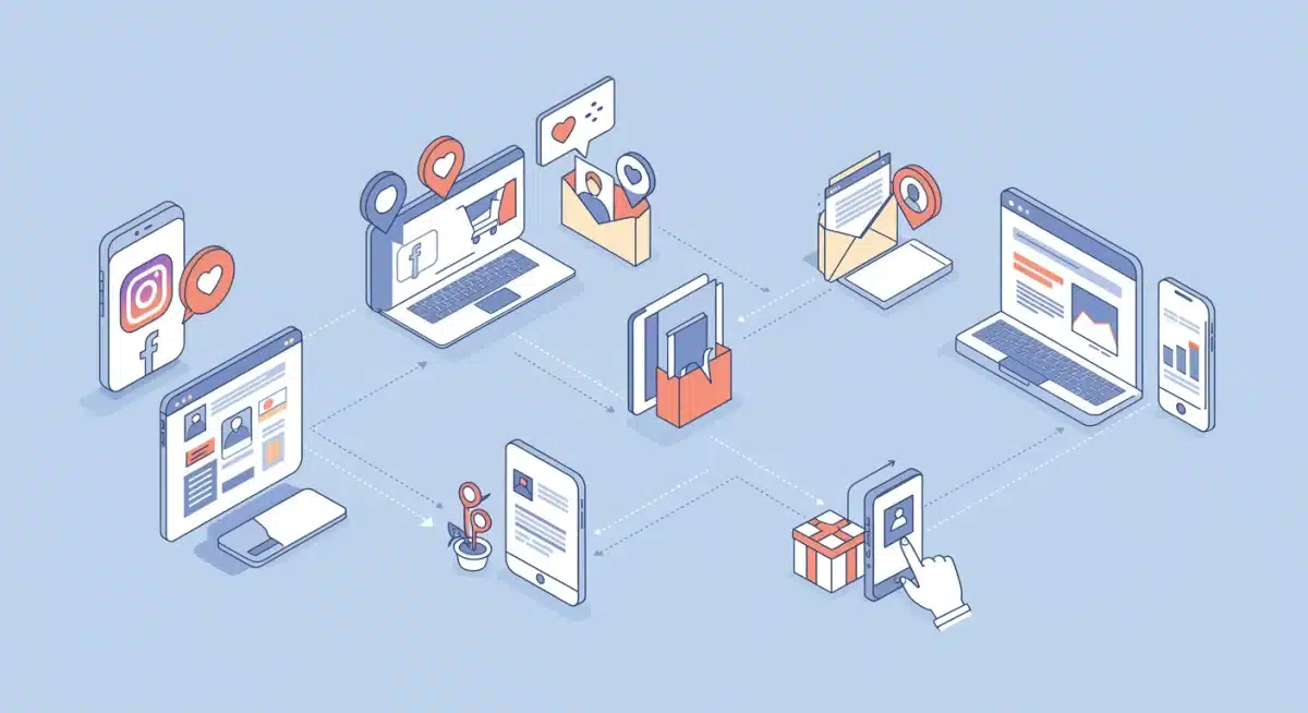 Customer journey map from social media to e-commerce purchase