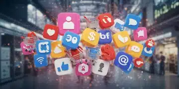 Dynamic visual of social commerce integration on US platforms for 2025