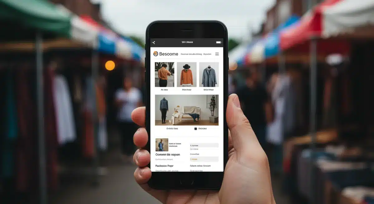 Sustainable e-commerce platform on a smartphone