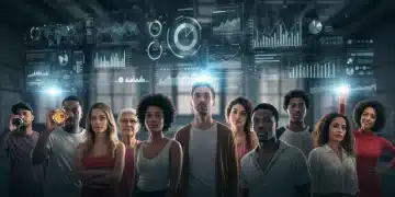 Diverse US consumers engaging with future market data projections