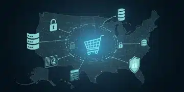 U.S. E-commerce Adapts to New Data Privacy Regulations by 2025 Illustration of data privacy regulations impacting U.S. e-commerce by 2025