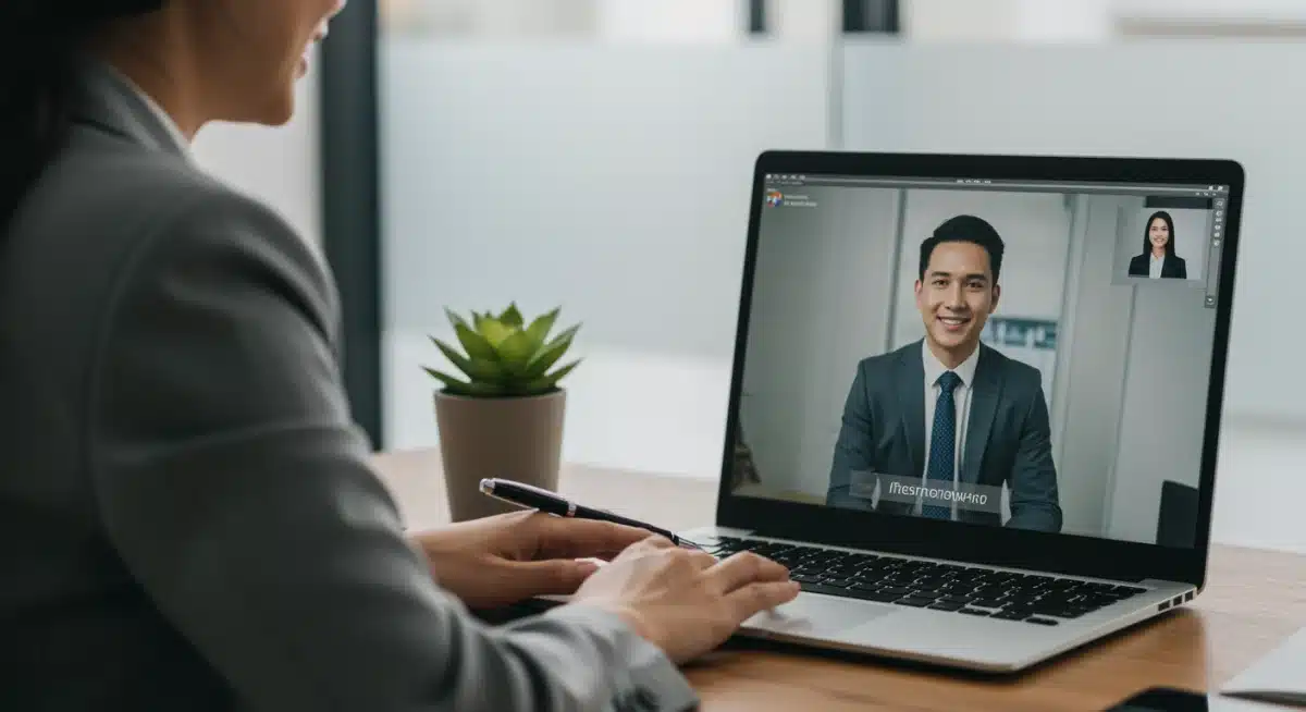 Recruiter conducting virtual interview for e-commerce talent